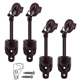 Generic Shade Replacement Parts,Shade Tie Downs and End Cap with Ring Kit Weather Resistance,Compatible with Coolaroo Exterior Roller Shade,Outdoor Blinds (2 Sets, Brown