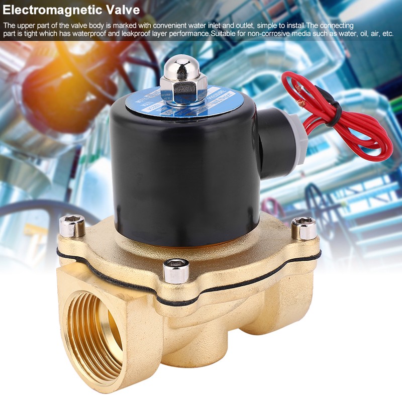 Normally Closed Solenoid Valve Brass for Air Water Oil 1in