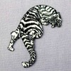 Tiger Patch The Roaring Striped White Tiger Applique Embroidered Iron