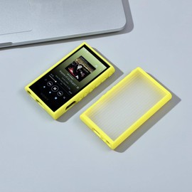 Upgrated Flexible Shockproof Textured Skin Feel Protective Shell Case Cover for Sony Walkman NW-A300 Series NW-A306 NW-A307 (Yellow)