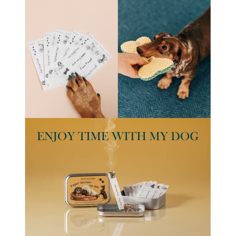 OPTATUM Paper Incense Ver.Dog Pet Enjoyment Woody, Vanilla, Paper Incense,
