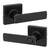 Kwikset Breton Interior Privacy Door Handle with Lock, Door Lever