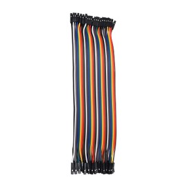 Fielect Dupont Jumper Wires Breadboard Jumper Wires Colorful Ribbon Cables 40pin 21cm Long Female to Female 1Pcs