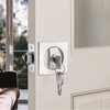 Malimali Pocket Door Lock with Key, Brushed Steel Pocket Door