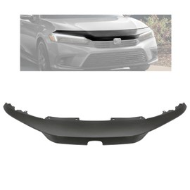HECASA Upper Grille Cover Compatible with 2022-2024 Honda Civic 71111T43A01ZE HO1201106 Front Grill Cover Painted Black