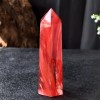 Red Smelting Quartz Healing Crystal Tower Point Wands Obelisk Home
