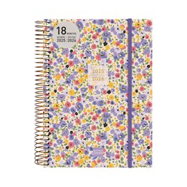 Finocam – Spiral 18-Month Planner 2025-2026 2 Days per Page July 2025 – December 2026 (18 Months) Girl International
