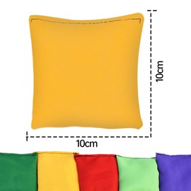 Pack of 6 Cornhole Bags, Can Throwing Nylon Bean Bags Throw, Indoor Outdoor Games Fun Party Game Children Throw Toy Gifts (10 x 10 cm)