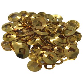 100 Pieces Brass Clock Washers for Mantel Clock Repair and Maintenance (Square Hole Washers)