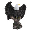 Large 18"H Wings Of Glory Perching Grand Bald Eagle Statue
