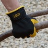 HANDLANDY Men Leather Gardening Gloves, Utility Work Gloves for Garden