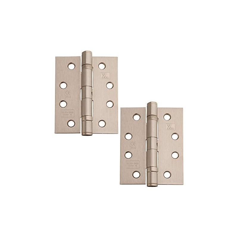 Excel XL868 Pair of 4" Grade 11 Door Hinges, Satin