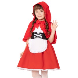 Party City Little Red Riding Hood Kids Cosplay, 39.4 inches (100 cm), Red