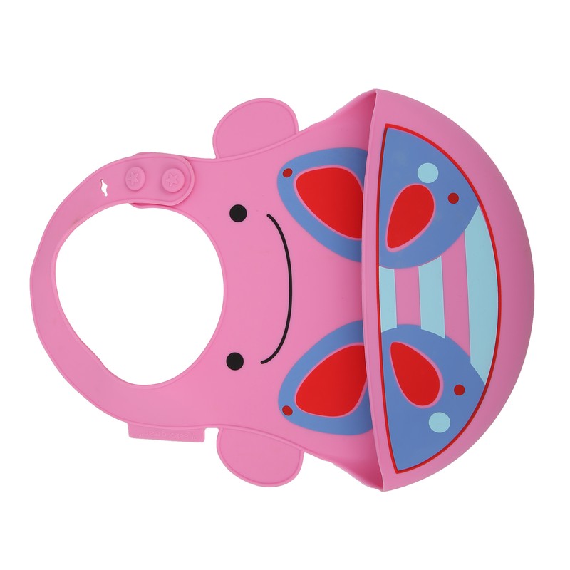 Silicone Cartoon Pattern Baby Bib Infant Waterproof Adjustable Portable Eating