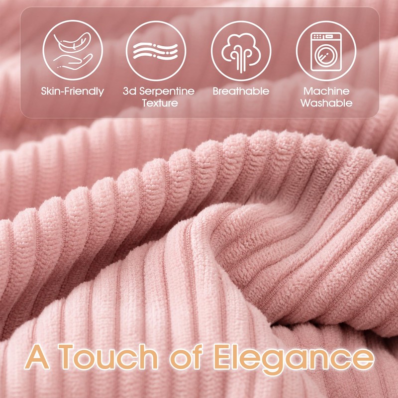 Pink Reading Pillow for Bed with Arms, 28" Tall Corduroy