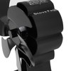 Black 6 Blade Heat Powered Stove Fan Thermodynamically Driven Fireplace