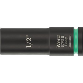 Wera 05005568001 8790 B Impaktor Deep Socket with 3/8 Inch Drive 1/2 Inch x 63 mm