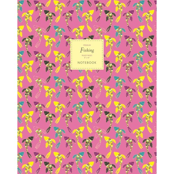 Fishing Notebook - Ruled Pages - 8x10 - Premium: (Summer