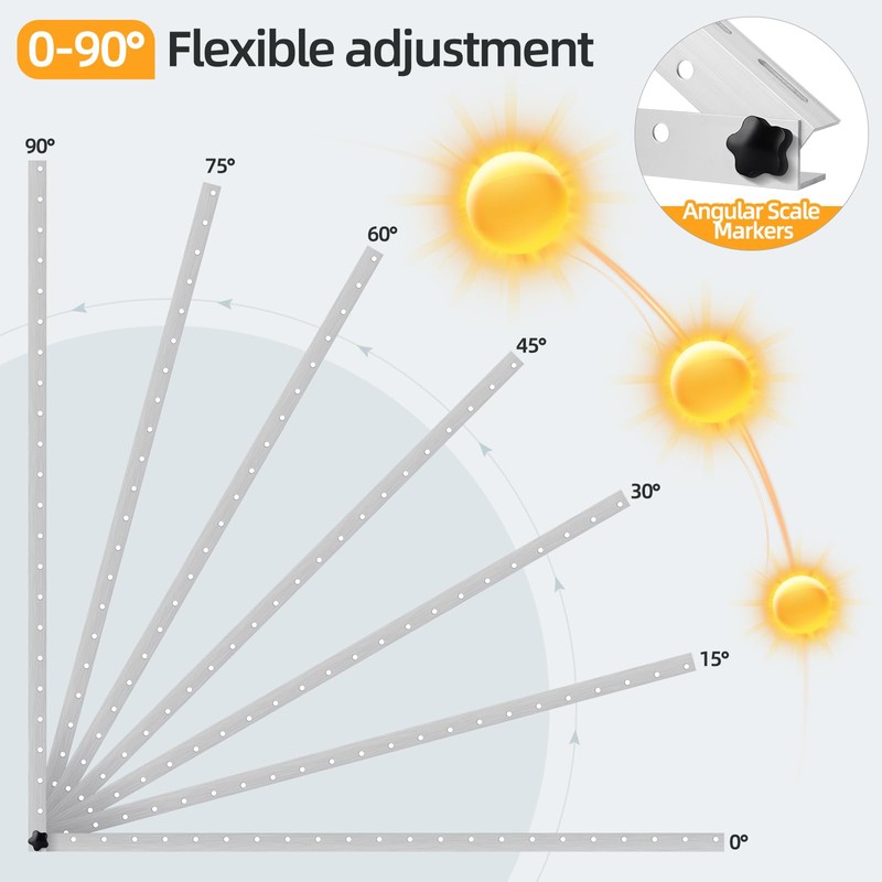 FLYING LION 1 Sets 45inch Adjustable Solar Panel Tilt Mount