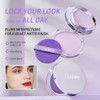 Polvo Compacto, 0.3 oz (8.5 g) Polvo Morado Mate, Crema Fijadora, Control