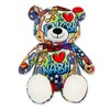 PLUSHOLOGY I Love Nashville Graffiti Teddy Bear Eco Friendly Stuffed