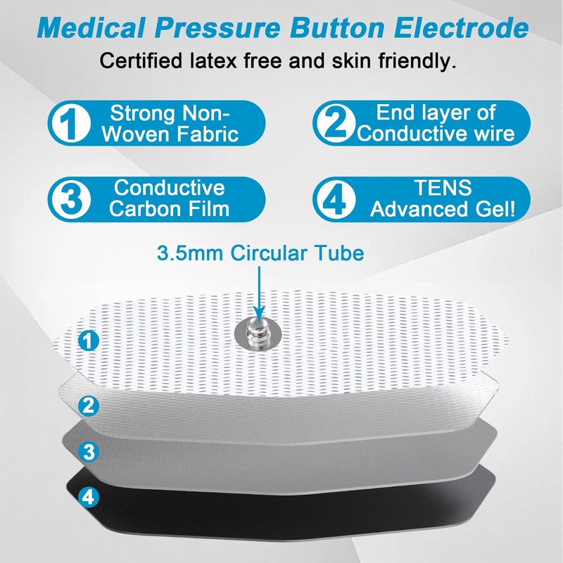 QGGTQG TENS-EMS Electrode Pads Set of 20 Electrode Replacement Set