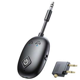 Niweya Airplane Bluetooth Adapter for Headphones, Dual Bluetooth Receiver for Airplane AirPods or Wireless Headphones, 3.5mm Aux Adapter for Flight TV Gym Car/Home Stereo