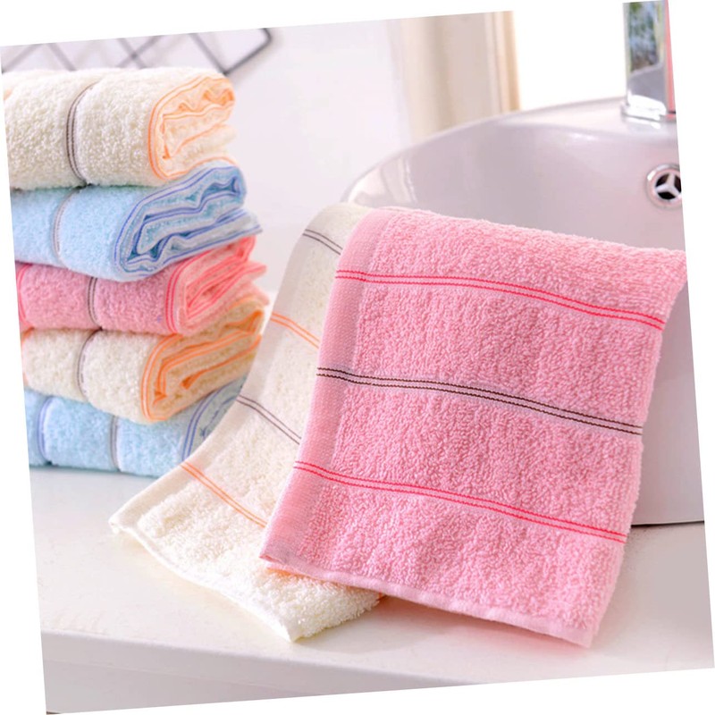 FOMIYES 6pcs Cotton Face Wash Towels Soft Highly Absorbent Cotton