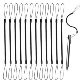 12pcs Elastic Tether Lanyard, 9.4 Inch Touch Pen Tether Retractable Spring Coil Strap Anti-Lose Stylus Lanyard Pen Leash for Tether Drawing Pen to Tablet Touchscreen