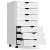 OLIXIS 7 Drawer Mobile File Cabinet Under Desk Storage Organization