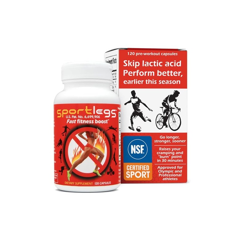 SportLegs Suplemento en Cápsulas, Fórmula para Rutina Deportiva, Botella con