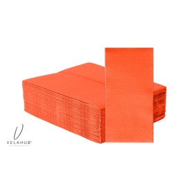 VelaHub Soft Point 50 Napkins, 1/8 Fold, High-Quality Disposable Napkins, 39 x 38 cm, Orange