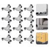 12 Pcs Furniture Moving Dolly Set, 3-Wheel Steel Mobile Rollers
