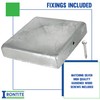 IRONTITE® 5 Pack Metal Fence Post Caps 4x4 Galvanised, Newel