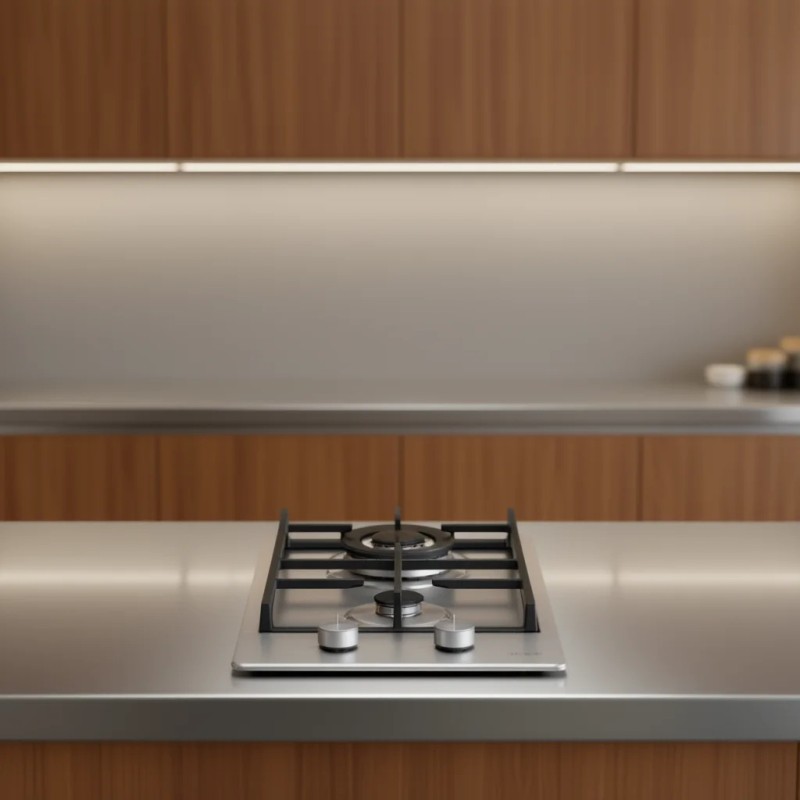 12-Inch Gas Cooktop 2 Burners Built-In Stainless Steel Dual Fuel