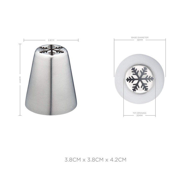 KitchenCraft Sweetly Does It Stainless Steel Russian Icing Nozzle, 2