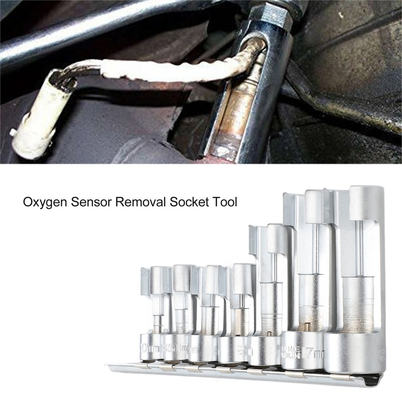 7 Pcs Oxygen Sensor Removal Socket Tool Chromium Alloy Oil