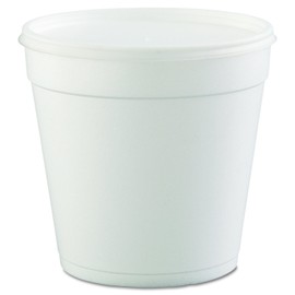 Dart 32MJ48 32 oz Squat Foam Container (Case of 500) White