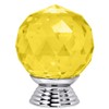 ANJUU 12 Pcs 30mm Round Shape Crystal Glass Cabinet Knobs