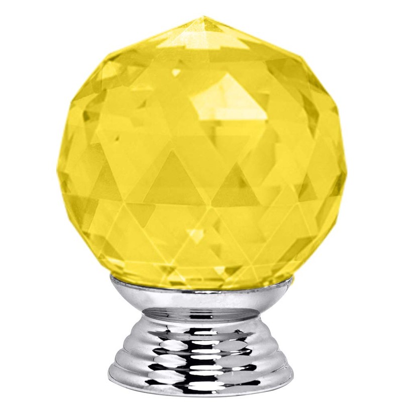 ANJUU 12 Pcs 30mm Round Shape Crystal Glass Cabinet Knobs