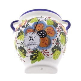 Ceramic Rambel Orza Flower Pot Hanging Wall Planter Model 02 100% Handmade 21 x 20 x 16 cm
