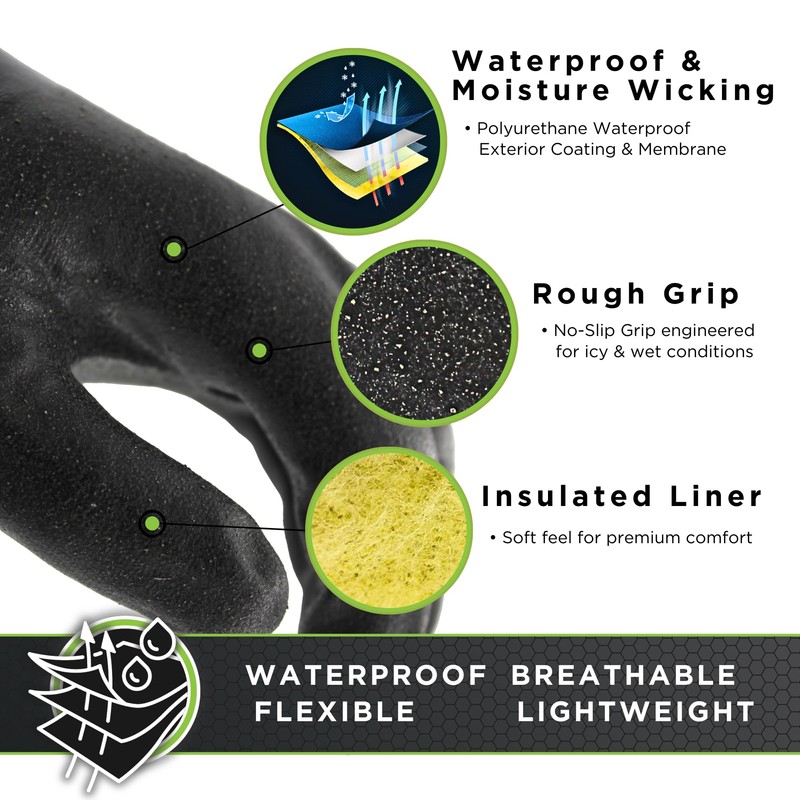 SHOWA 282-02 Waterproof Breathable Insulated Winter Snow Sports Glove with