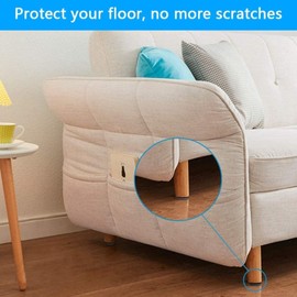 Teflon Furniture Sliders, Chair Leg Floor Protectors, 20pcs 25mm Furniture Glides with Nail for Easy Moving on Carpet Hardwood Tile (Grayish Blue)