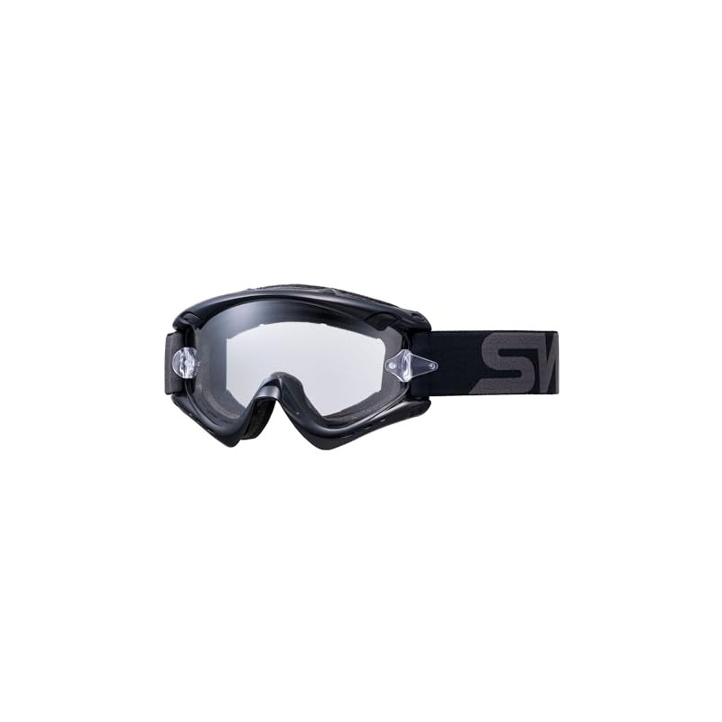 SWANS MX-RUSH-PET BK/G Motorcycle Goggles, Black x Gray