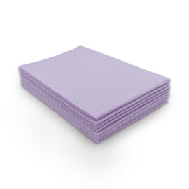 TIDI 917459 Choice Dental Bib, Purple (Lavender), 3 Layers, 13” W x 18” L (Pack of 500)―Disposable Dental Bibs ―Embossed―2-Ply Tissue―Poly Back to Help Prevent Leak-Through―Nail Towels―Tattoo Bibs