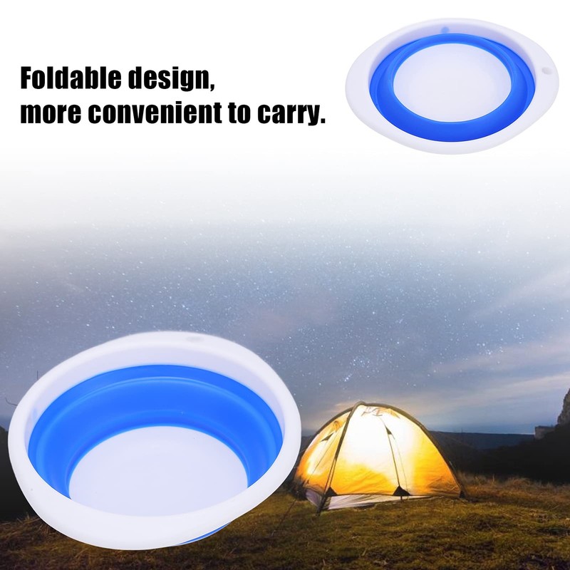 Collapsible Dish Basin, Practical Plastic Basin Folding for Washing Vegetables