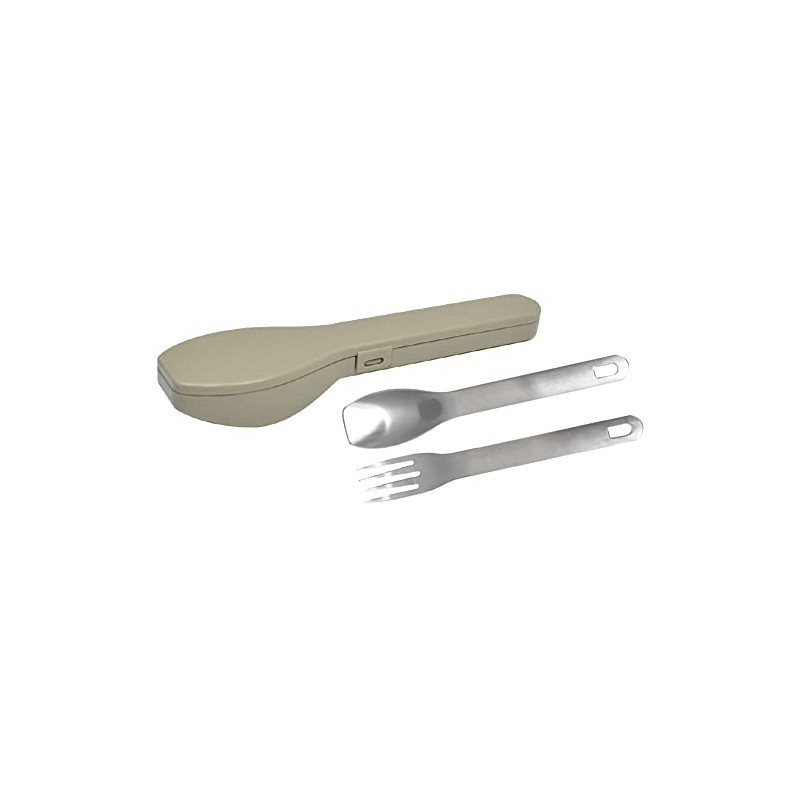 Izujinsha Cutlery Set (Spoon & Fork), Light Khaki, 310 (Sunichimaru),