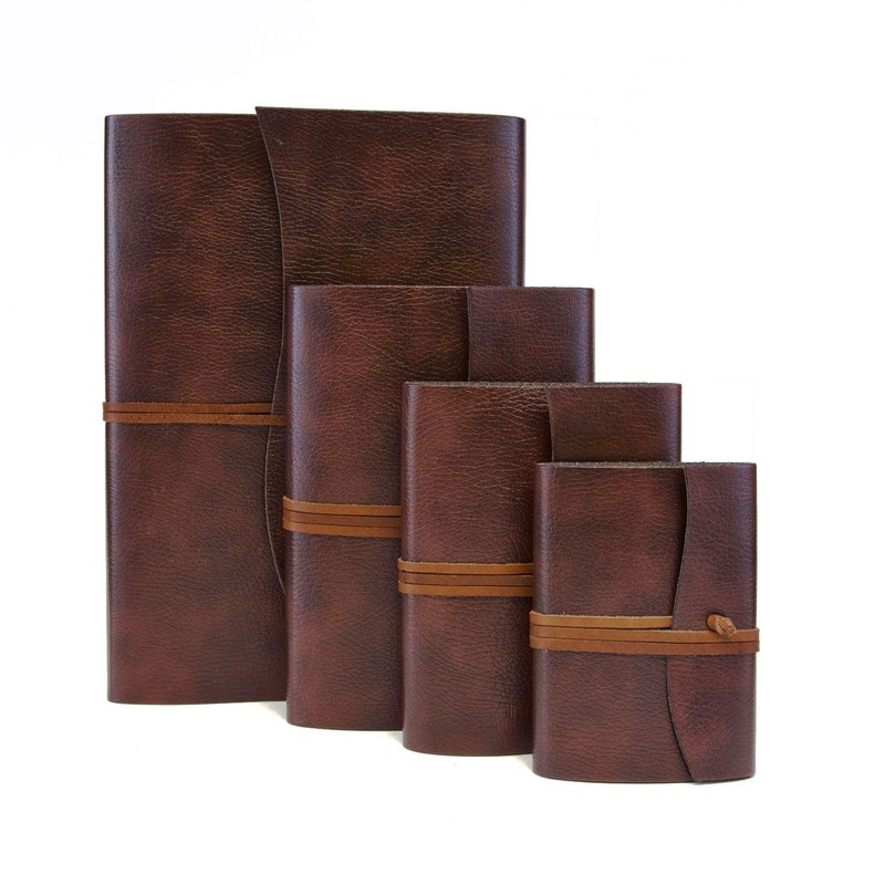 Tivoli Small Large Recycled Leather Bound Journal, Notebook, Notepad, Including