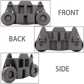 W10195416 (4-Pack) Lower Dishrack Wheel Assembly for kitchenaid,Whirlpool,maytag,Kenmore.Kitchen Aid Dishwasher Parts,W/ 1.59 in Diameter Wheel