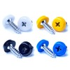BEK-FIX Number Plate Fixing Fitting Oversized Screws 2x White 2x